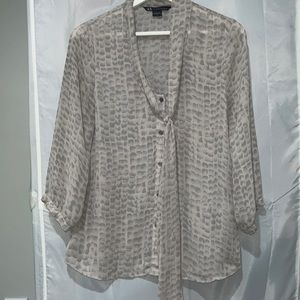 3/4 sleeve sheer top